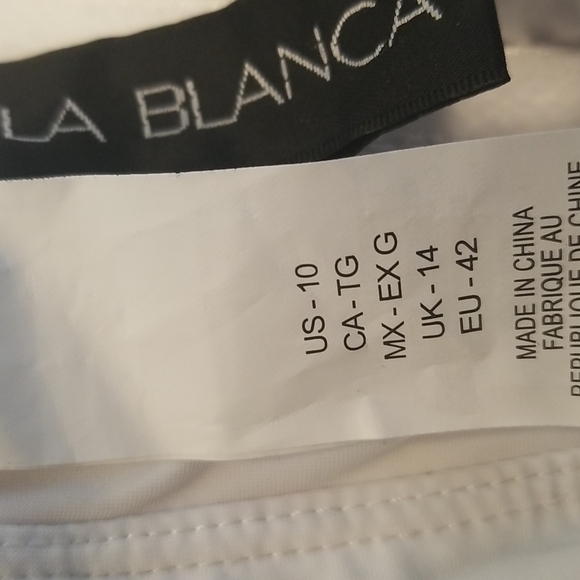 💕LA BLANCA💕 Terra Print Plunge Neck One-Piece Swimsuit ~ 10 Tera Italia NWT - Picture 12 of 14